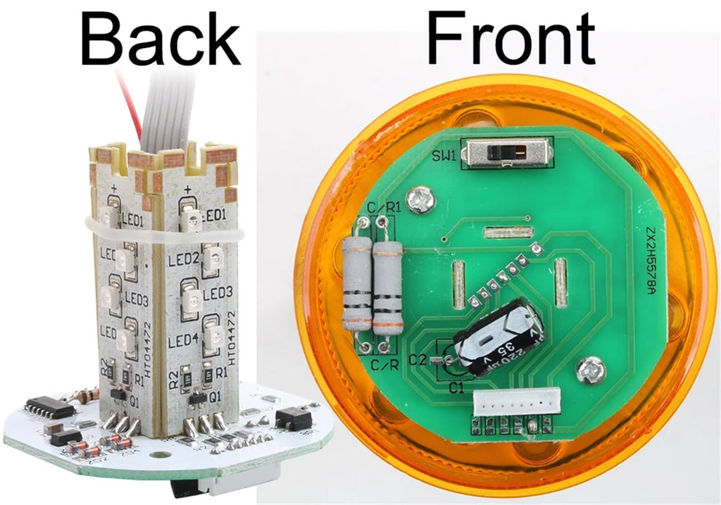 1pcs 70mm Signal Alarm Caution Indicator Industrial Stack Tower Warning Light Steady/Flash/Rotary Lamp LED for Machine 24V220V Buzzer(3 Layer with Buzzer,DC 12V)