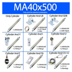 MA40x450 500mm-CA-S Pneumatic Cylinder 40MM bore Stainless Steel Double Acting Mini Round Cylinder