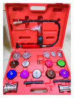 Coolant Pressure Tester kit 21PCS Universal Automotive Radiator Pressure Tester Kit Car Leak Detector Tool Auto Cooling System Coolant Vacuum Purge Full Set Vacuum Type Cooling System Kit