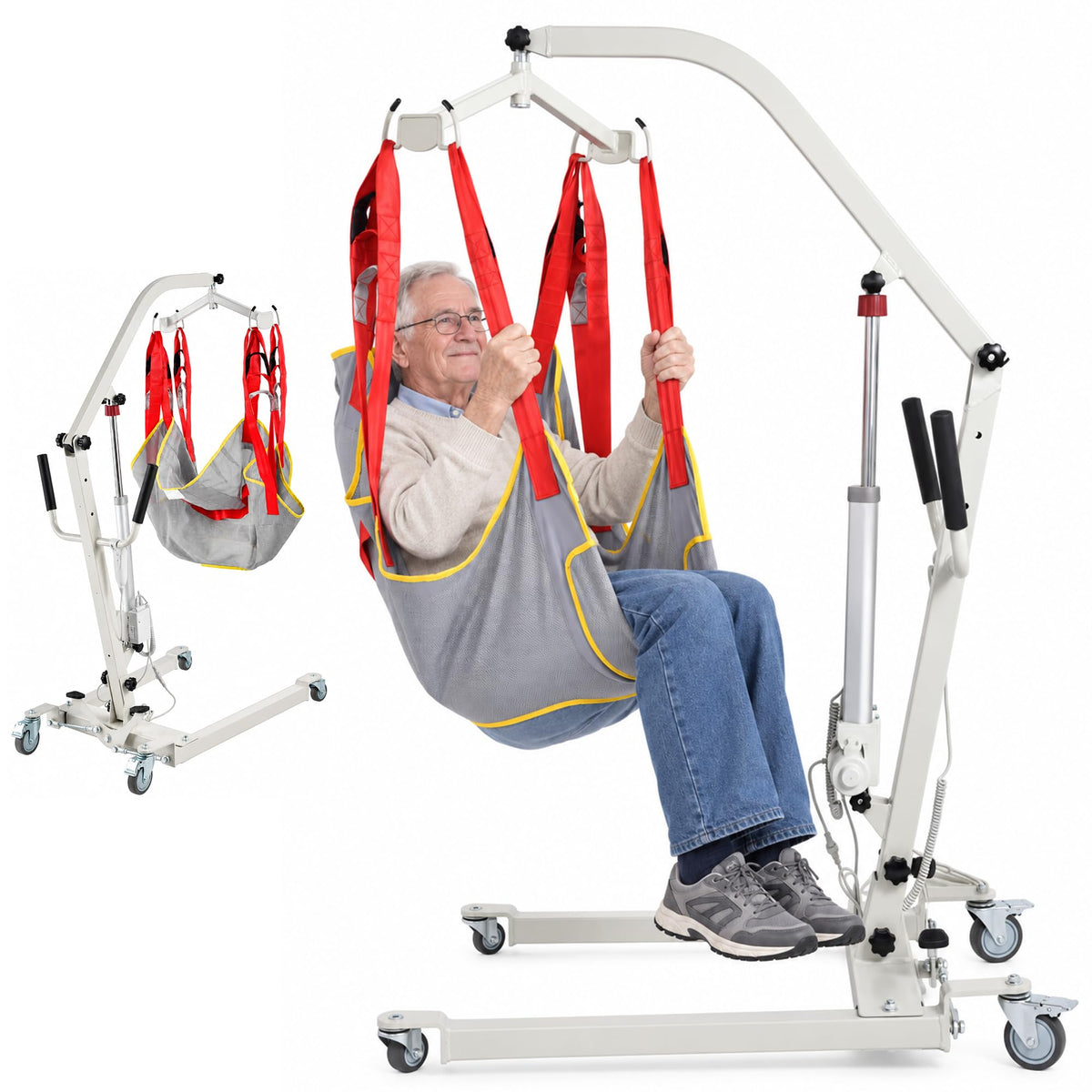 Patient Lift Electric Transfer Aid Elderly Home Bed Wheelchair Foldable