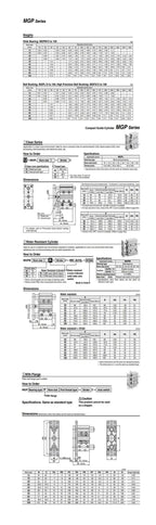 MGPM20-100Z Three-axisthin Rod Cylinder Stroke:100 125 150 175 200mm Compact Guide with Stable Pneumatic MGPM20-30Z(MXQ20L-50)