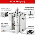 SDA Compact Cylinder SDA32 SDA40 SDA50 SDA63 SDA80 Stroke 10/20/30/40 Double Acting Pneumatic Piston Cylinder(Stroke 80mm,Bore 63mm)