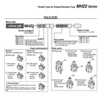 MHZL2 Pneumatic Gripper Air MHZL2-10C MHZL2-16C MHZL2-20C MHZL2-25C MHZ2-32C MHZ2-40C Single Clamps Finger Cylinder(MHZ2-32C)