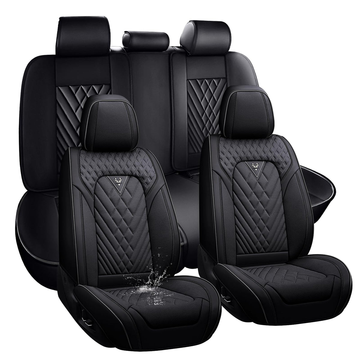 Full Set for Cadillac OPTIQ Seat Covers 2025-2027, Black-Red