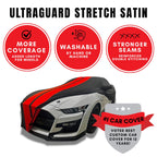SR1 Performance USA C8 Corvette Indoor Car Cover – Custom Fit Stretch Satin Ultraguard, Soft Paint Protection Against Dust & Scratches for 2020–2026 Stingray, Z51, Z06, E-Ray (Gray/Black)
