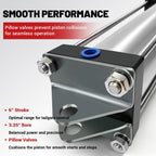 TGC25008VSPK Tailgate Pneumatic Cylinder Kit, 2.5 Bore, 8 Stroke,Dump Truck