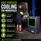 Evaporative Cooler and Liquid Transfer Pump, 3,100 CFM, Handheld Pump