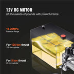 Low Profile Hydraulic Lifting Jack Hydraulic Pump 4 Quart Hydraulic Power Unit Single Acting Dump Trailer Pump Max Relief Pressure Dump Trailer Car Hydraulic Pumps
