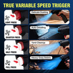 Cordless Car Dryer Air Blower 680CFM, 64mm Brushless Turbo Jet Fan 2.65LB Thrust, 750W Rechargeable Car Blower for Drying Auto SUV Motorcycle Detailing, 30W Fast Charge Touchless Car Wash Dryer Blower