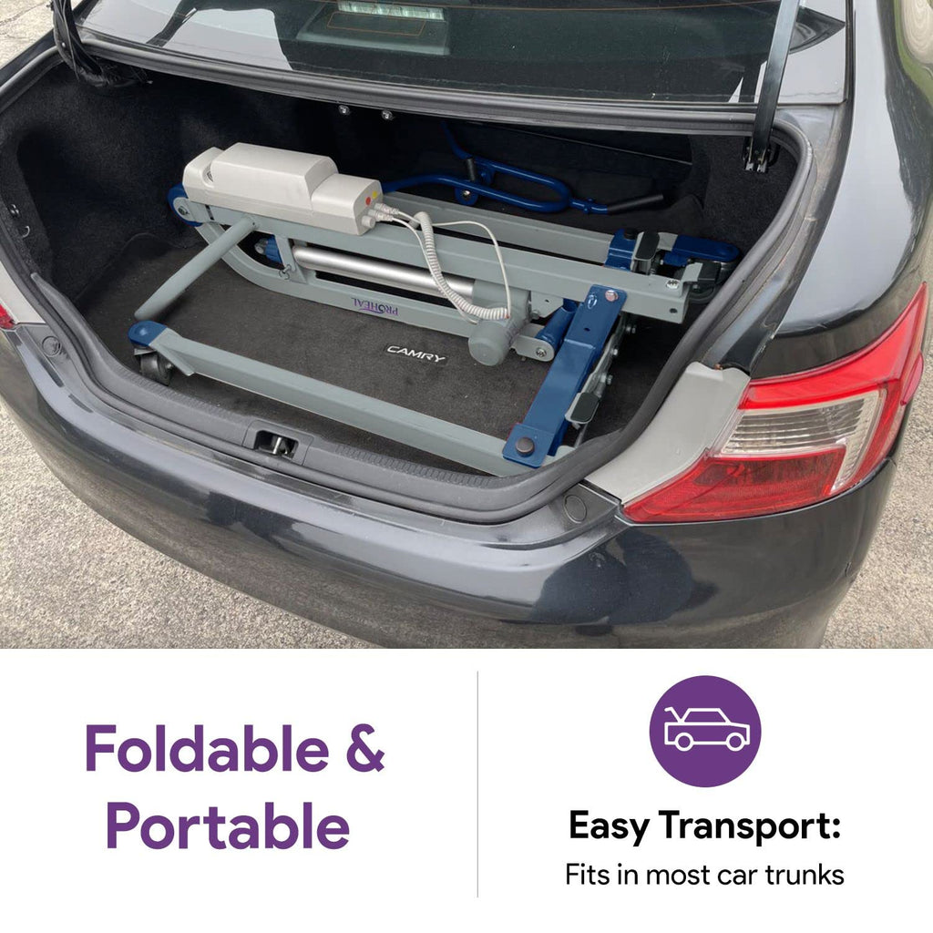 ProHeal All-in-One Patient Lift - Portable Patient Lift for Home Use and Facilities - Universal Electric Lift for Car, Chair, Bed, and Floor - 350 lb. Weight Capacity - 4-Point Spreader Bar
