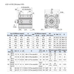 Small Pneumatic Thin Cylinder ACQ12 16 20 25 32 40 50 63 80-5 10 15 20 25 30 35 40 50 60 70 75 100 150(Stroke 130mm)