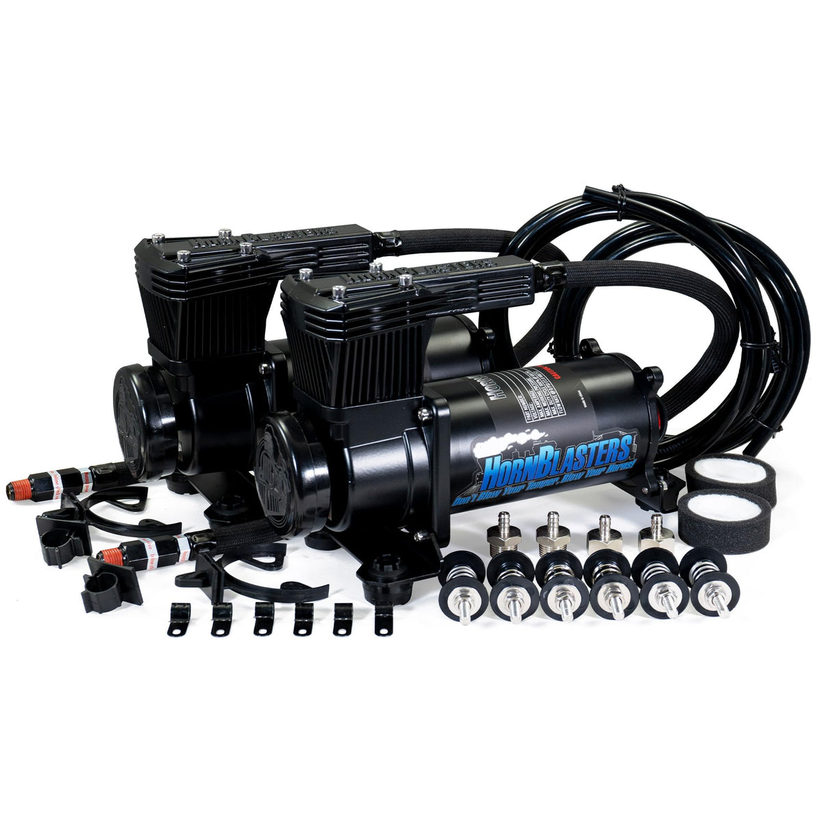 HornBlasters 3Q Stealth Black Dual Compressor Kit
