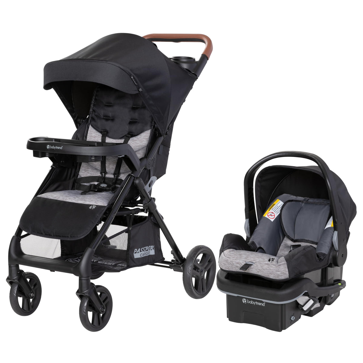 Baby Trend Passport® Cargo Stroller Travel System with EZ-Lift™ Plus Infant Car Seat, Pink Bamboo