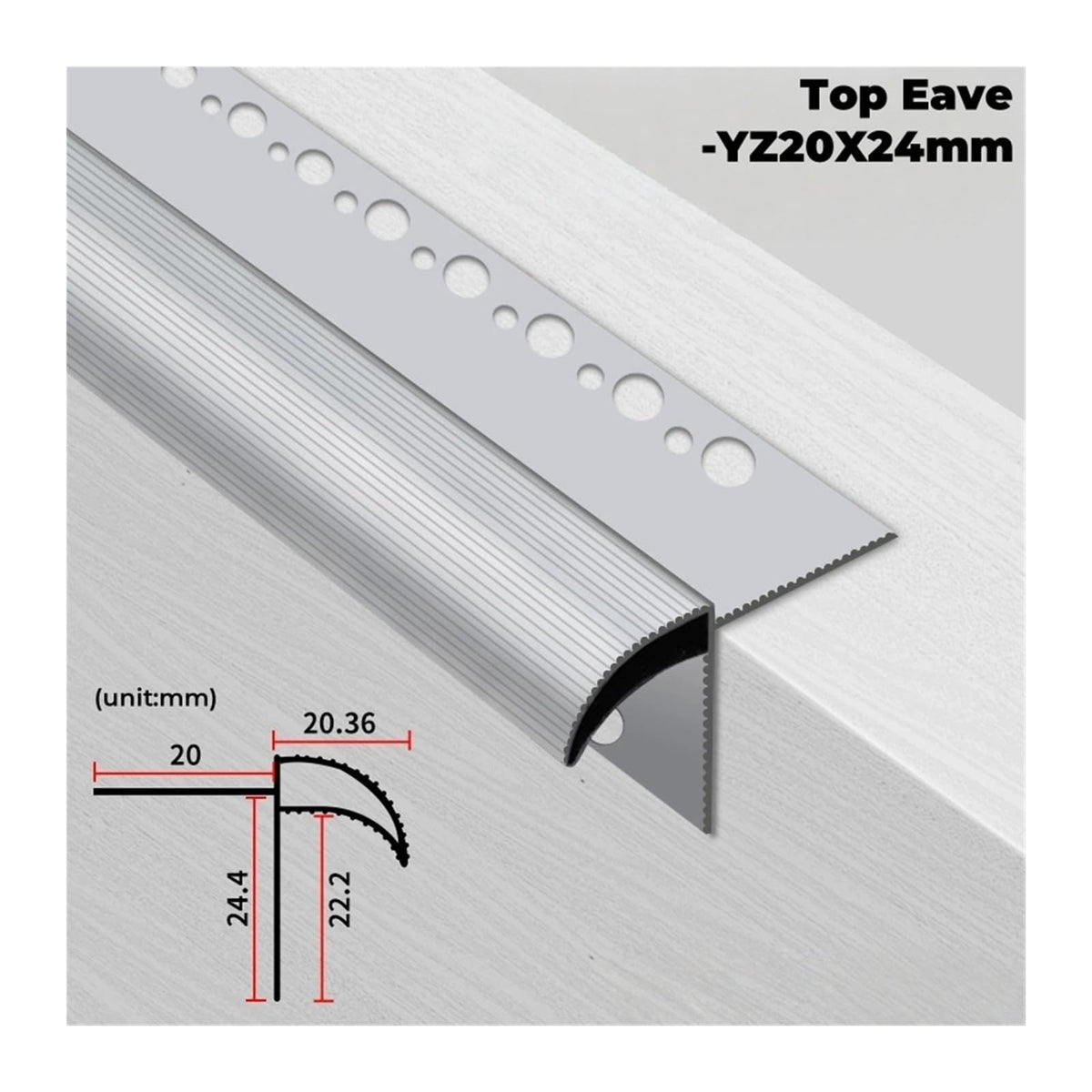 Outdoor Drip Line LED Eave Light Aluminum Profile Eagle Beak Drainage