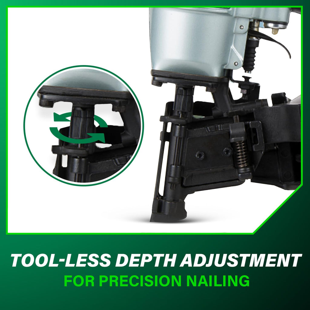 Metabo HPT Pneumatic Roofing Nailer, 16 Degree Asphalt Shingles, NV45AB2