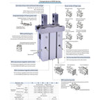 Parallel Style Pneumatic Air Gripper HFK10 HFK16 HFK20 HFK25 HFK32 HFK40Cylinder Double Acting Gripper Cylinder(HFK-25)