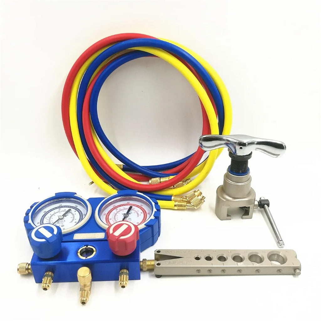 Refrigeration Integrated Flaring Tool Kits VTB-5B Refrigeration Tool Set Expander Set with R410A Refrigerant Pressure Gauge