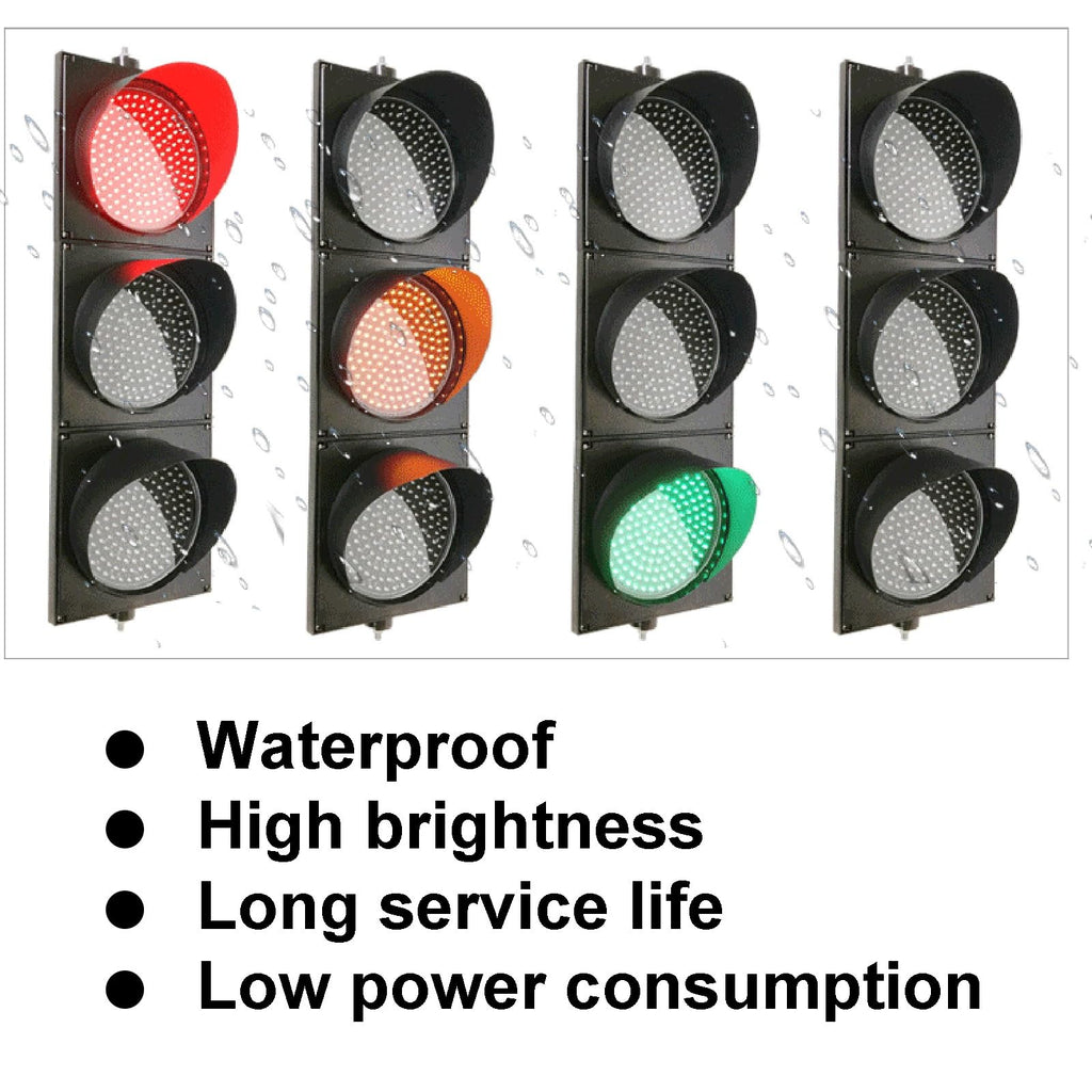Traffic Stop Light 3 Light, Green, Yellow, Red, Retro Industrial Lamp for Wall Indicator Light, Dock Bay Indicator Warning Light(Manual Control,300mm 110v)