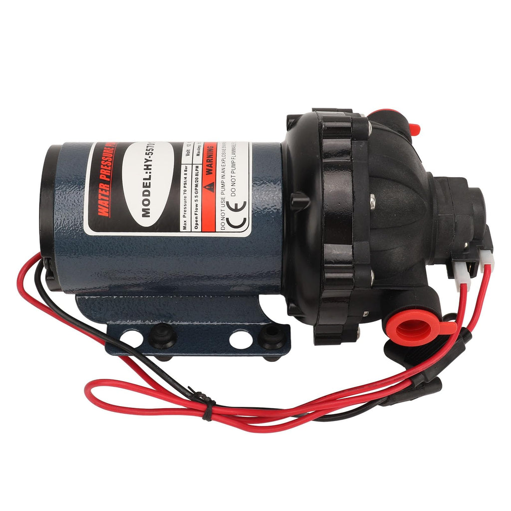 12V Washdown Pump Kit High Pressure 5.5GPM 70PSI Water Sprayer for Car Motorcycle Home Cleaning Iron Material 6m Hose