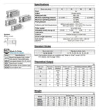 MXH6 MXH10 MXH16 MXH20 Rail Cylinder Pneumatic Air Linear Side Rail Guide Rod Cylinder(30mm Stroke)