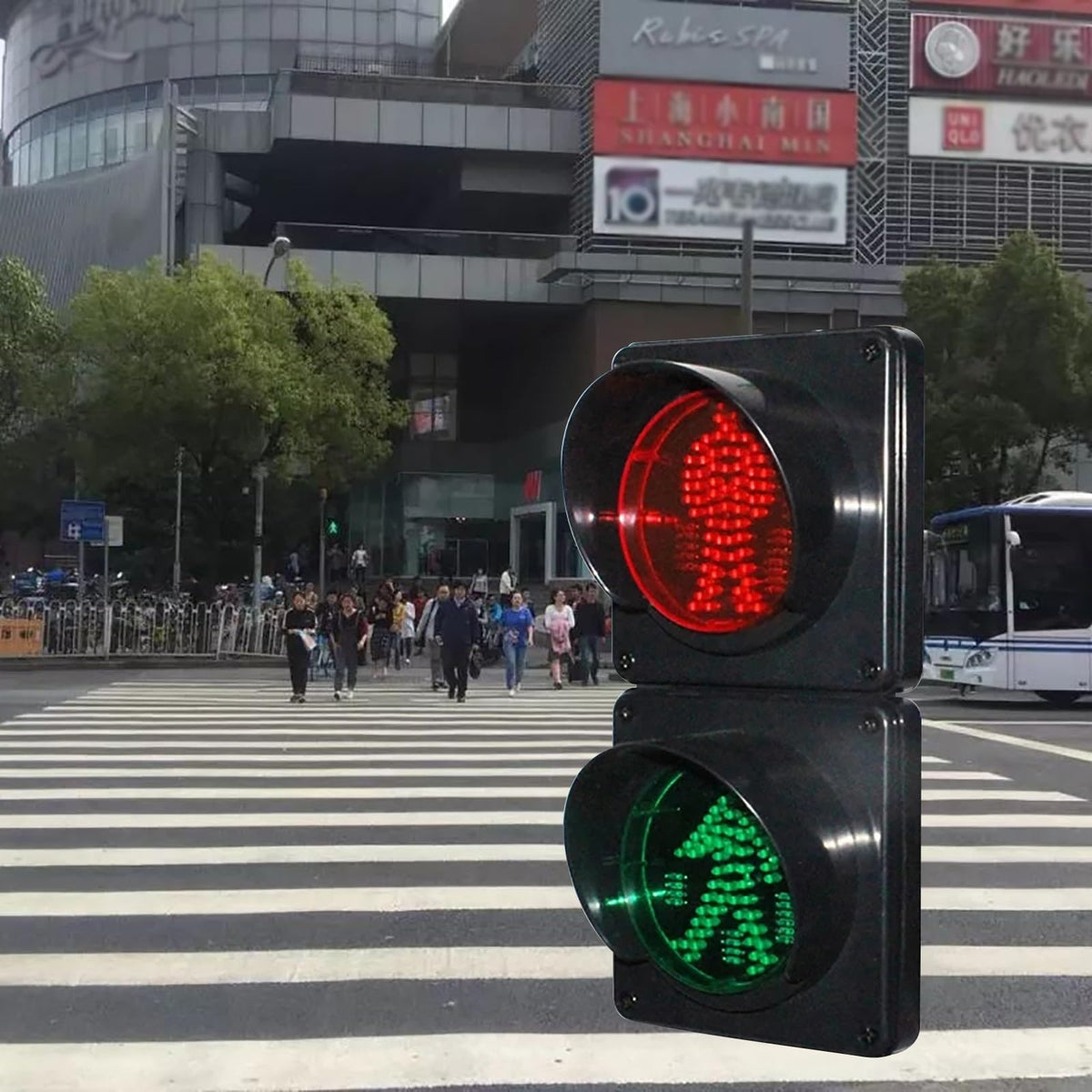 Red/Green Traffic Signals Signs Lights, LED Traffic Stop Light Indicator Light, Warning Light Road ty Signs Wall Lamp, for Outdoor Garages, Wharf Construction Sites (Color : 400mm-24v)(400mm 12v)