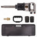 1" Air Impact Wrench, 1770 ft-lbs Heavy Duty Pneumatic Impact Gun with 9" Extended Anvil, Pinless Single Hammer, D-Handle, Includes 38mm & 41mm Sockets, for Semi-Truck & Heavy Equipment