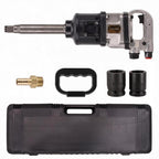 1" Air Impact Wrench, 1770 ft-lbs Heavy Duty Pneumatic Impact Gun with 9" Extended Anvil, Pinless Single Hammer, D-Handle, Includes 38mm & 41mm Sockets, for Semi-Truck & Heavy Equipment