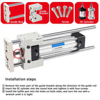 Standard Pneumatic Cylinder Linear Guide Rail for SC SU DNC Piston SC32 SC40 SC50 Guiding Support Bracket Mounting Accessories(Stroke 50mm,SC32)