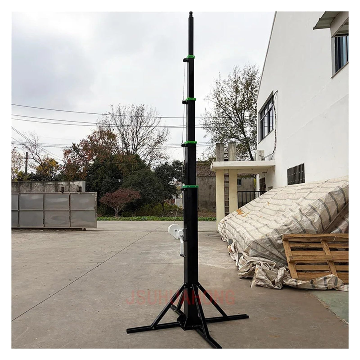 Durable 5m 6m Hand Winch Lifting Telescopic Mast Camera Pole LED Light Tower Antenna Mast