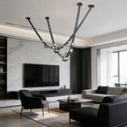 Chandeliers for high Ceilings Duplex Building Large Chandelier Living Room Villa Modern Minimalist Staircase Chandelier (one Belt)