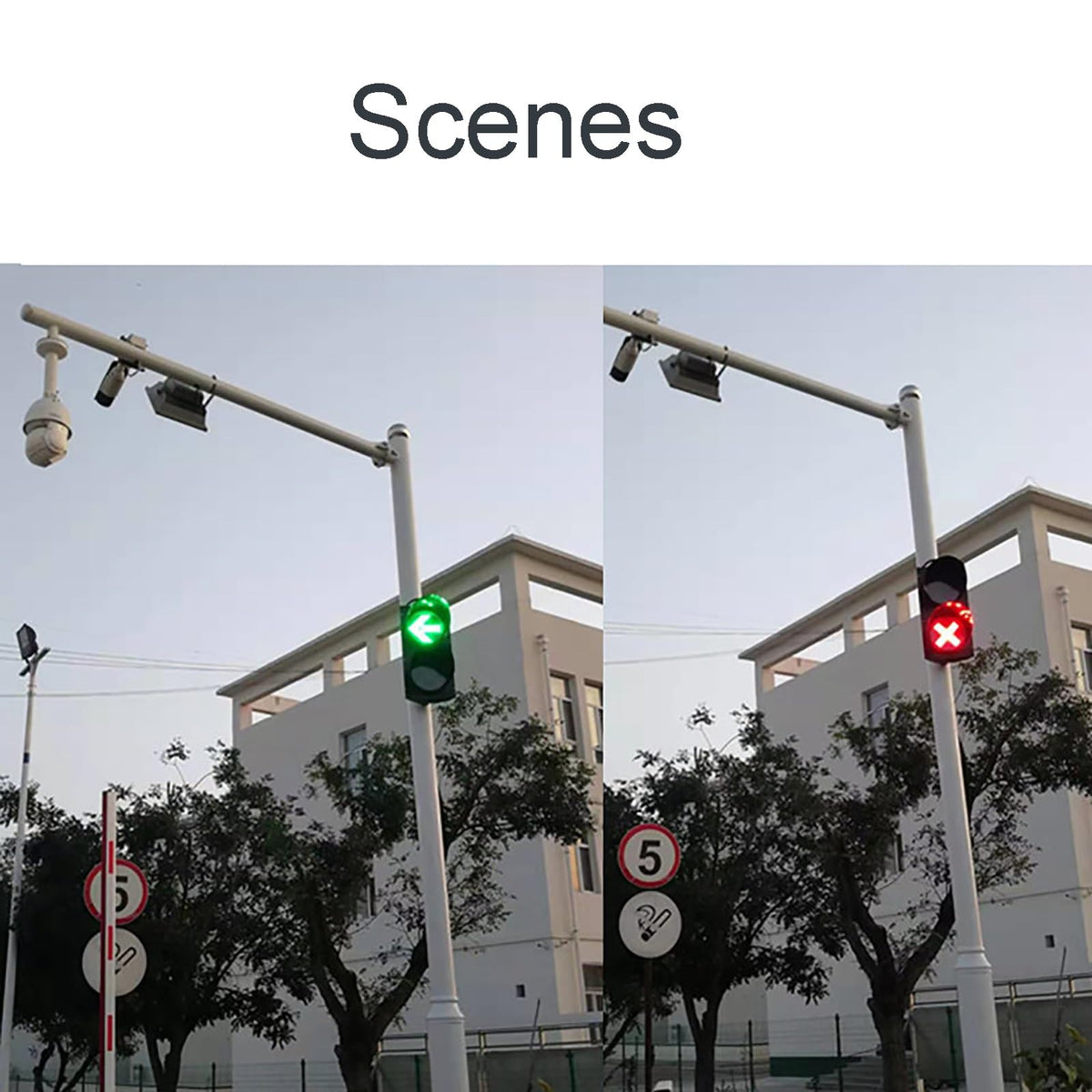 LED Traffic Indicator Light, Traffic Light, Teaching Lamp for Wall, 2-Lights Block Signal Red/Green Stop Light, Ideal Accessory for Road ty Awareness (Color : 200mm-12v)(200m 110v)