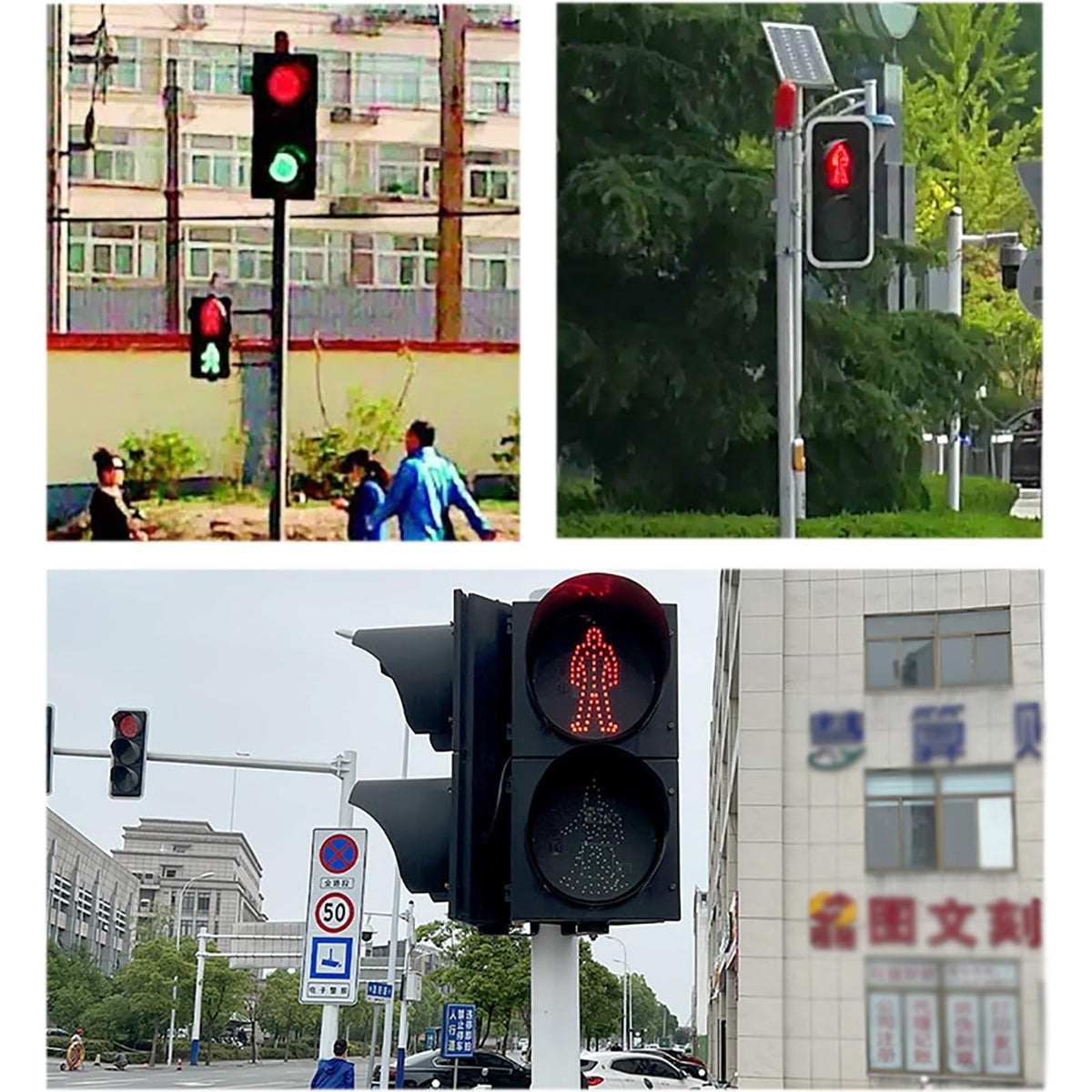 Red/Green Traffic Signals Signs Lights, LED Traffic Stop Light Indicator Light, Warning Light Road ty Signs Wall Lamp, for Outdoor Garages, Wharf Construction Sites (Color : 400mm-24v)(400mm 12v)
