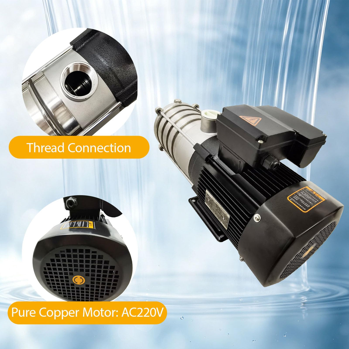 220V Horizontal Multistage Centrifugal Pump Circulation Water Pump