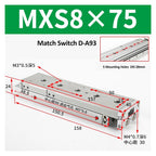 MXS8 Air Slide Table Pneumatic Cylinder Slide Rail Air Cylinder MXS8-10 MXS8-20 MXS8-30 MXS8-40 MXS8-50(MXS8-75)