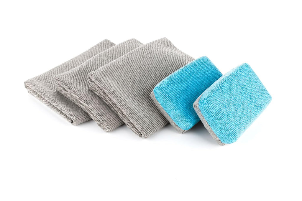The Rag Company Gtechniq CSL Ceramic Coating & EXO 50 ml No Soak Coating Applicator Kit Bundle