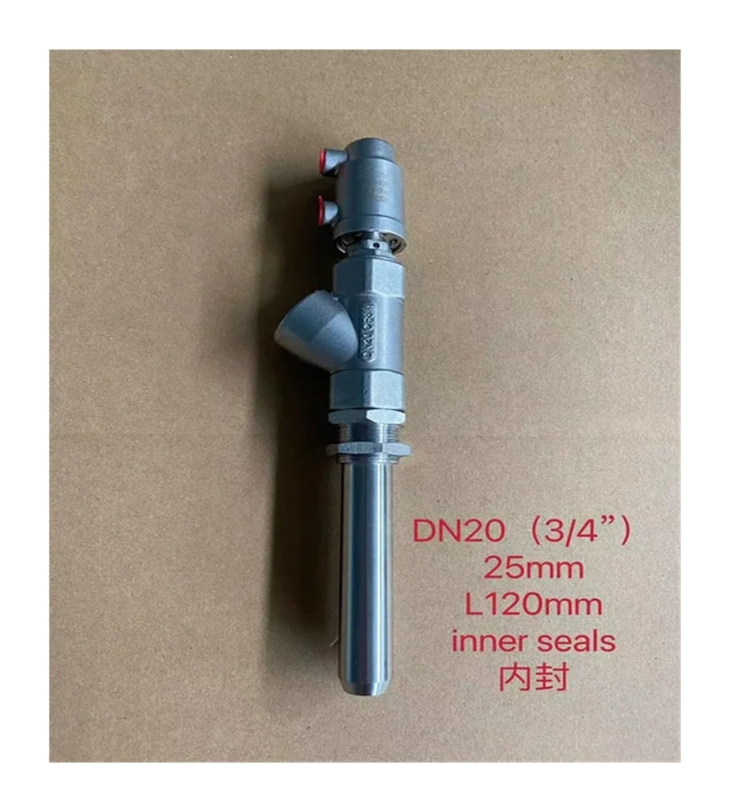 Filling Machine with Stainless Steel DN15-27 Extension Rod Anti-drip Pneumatic Discharge Nozzle Filling Valve(DN20-27 25MM L120MM)
