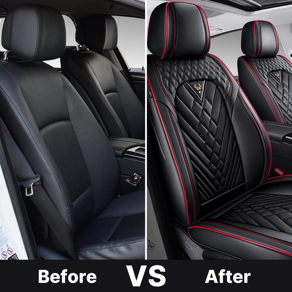 Full Set for Cadillac OPTIQ Seat Covers 2025-2027, Black-Red