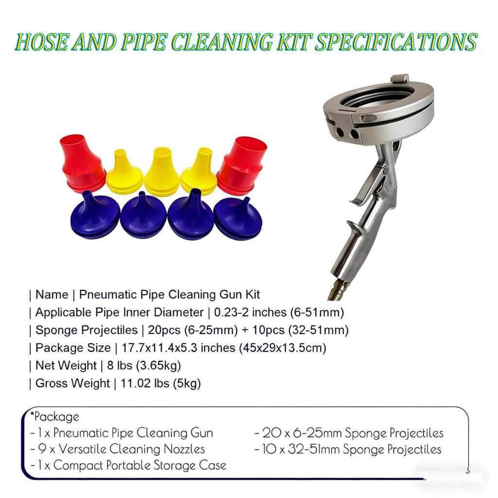 Cleaning Gun Kit for Hydraulic Hose Pneumatic Cleaning Gun Hose