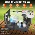 PCP Air Compressor, 4500PSI/30Mpa Scuba Tank Compressor, DC12V/AC120V PCP Airgun Compressor Manual-stop, Oil/Water-Free High Pressure Air Compressor Pump for Paintball, Air Rifle