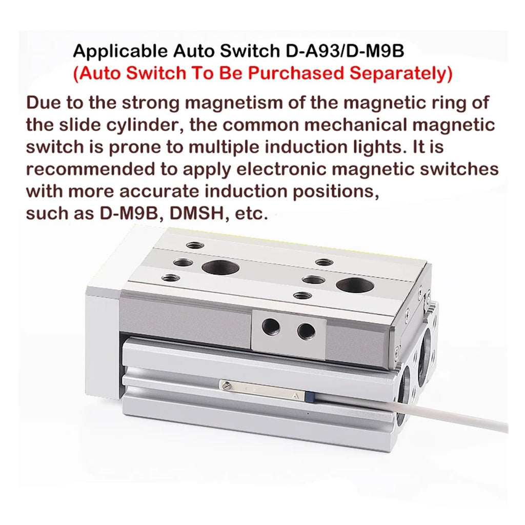 Air Slide Table Dual Rod Rail Slide Air Pneumatic Cylinder MXQ6 MXQ8 MXQ12 MXQ16 MXQ20 MXQ25(MXQ Bore 12mm)