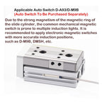 Air Slide Table Dual Rod Rail Slide Air Pneumatic Cylinder MXQ6 MXQ8 MXQ12 MXQ16 MXQ20 MXQ25(MXQ Bore 12mm)