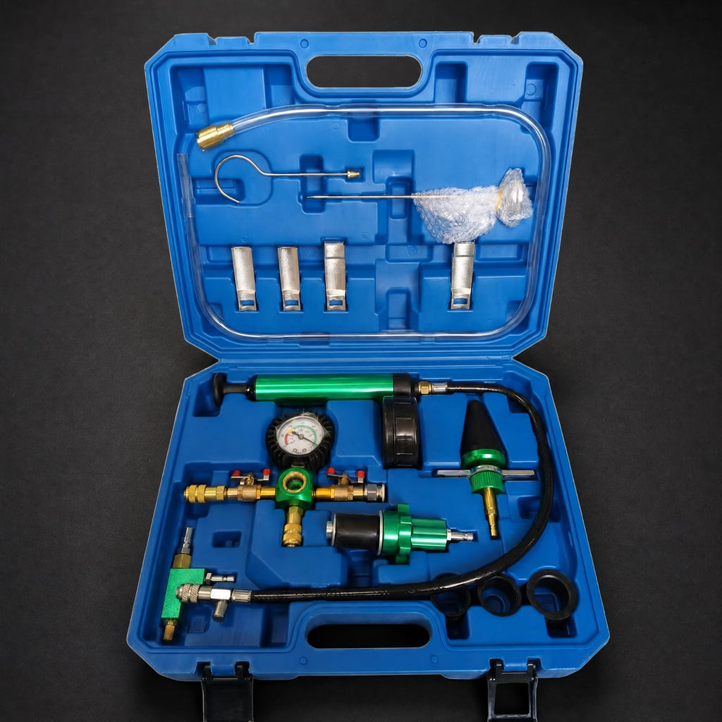 Filling Device Coolant Service Tool Cooling System Vacuum Purge Kit Leak Detection Tester Suitable for Workshop Repair and Home Garage