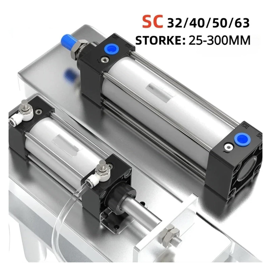 SC Standard Pneumatic Cylinder SC 32/40/50/63mm bore Double Acting 50/75/100/125/150/175/200/250/300mm Stroke(250mm Stroke,SC Bore 63mm)