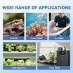Poafamx Aquarium Chiller 1/3 HP, 79Gal Water Chiller with LED Display