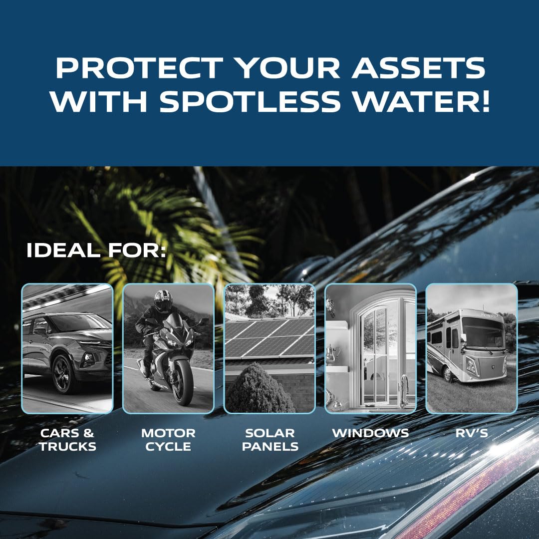 Spotless Water Systems - DIC-20, Simple Window, Solar Panel, RV & Car Wash System, Works for All Vehicles, Motorcycles, Bikes, Boats, Planes, Yachts, Towel Drying Eliminated