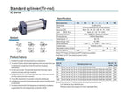 Standard Air Cylinders 40mm Bore Double Acting Pneumatic Cylinder stroke25-1000mm SC40X25S SC40X100 SC40X500S SC40X200S(SC40X700,-S(with Magnetism))