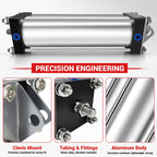 TGC25008VSPK Tailgate Pneumatic Cylinder Kit, 2.5 Bore, 8 Stroke,Dump Truck