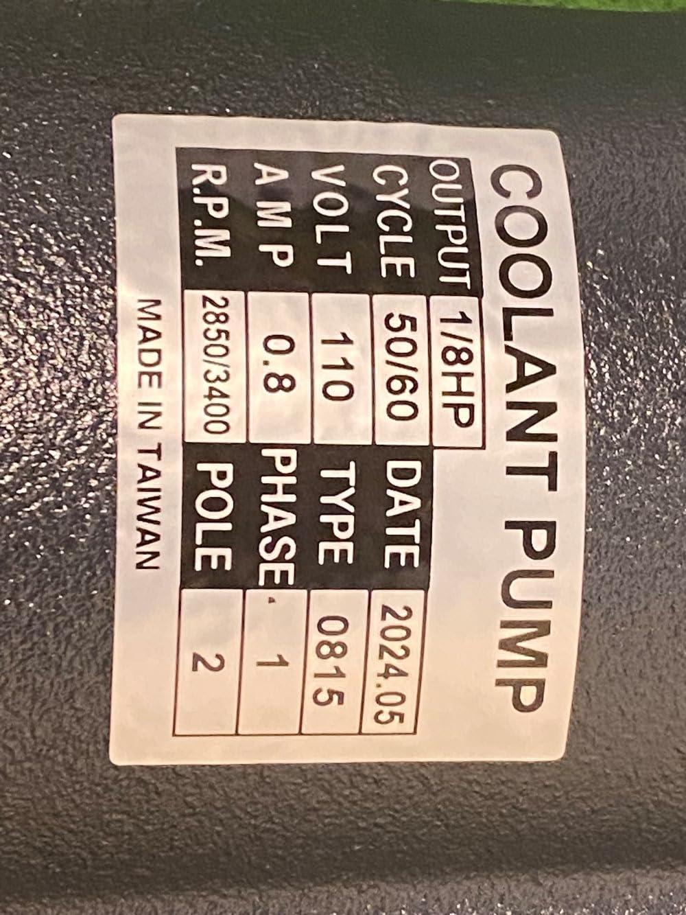 Vertex 3012-8122 1/8 HP Deep Under Water Coolant Pump, 110V/1 Phase