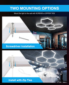 Hexagon led Lights: DIY Ceiling LED Light Hexagon Garage Lights 63070LM