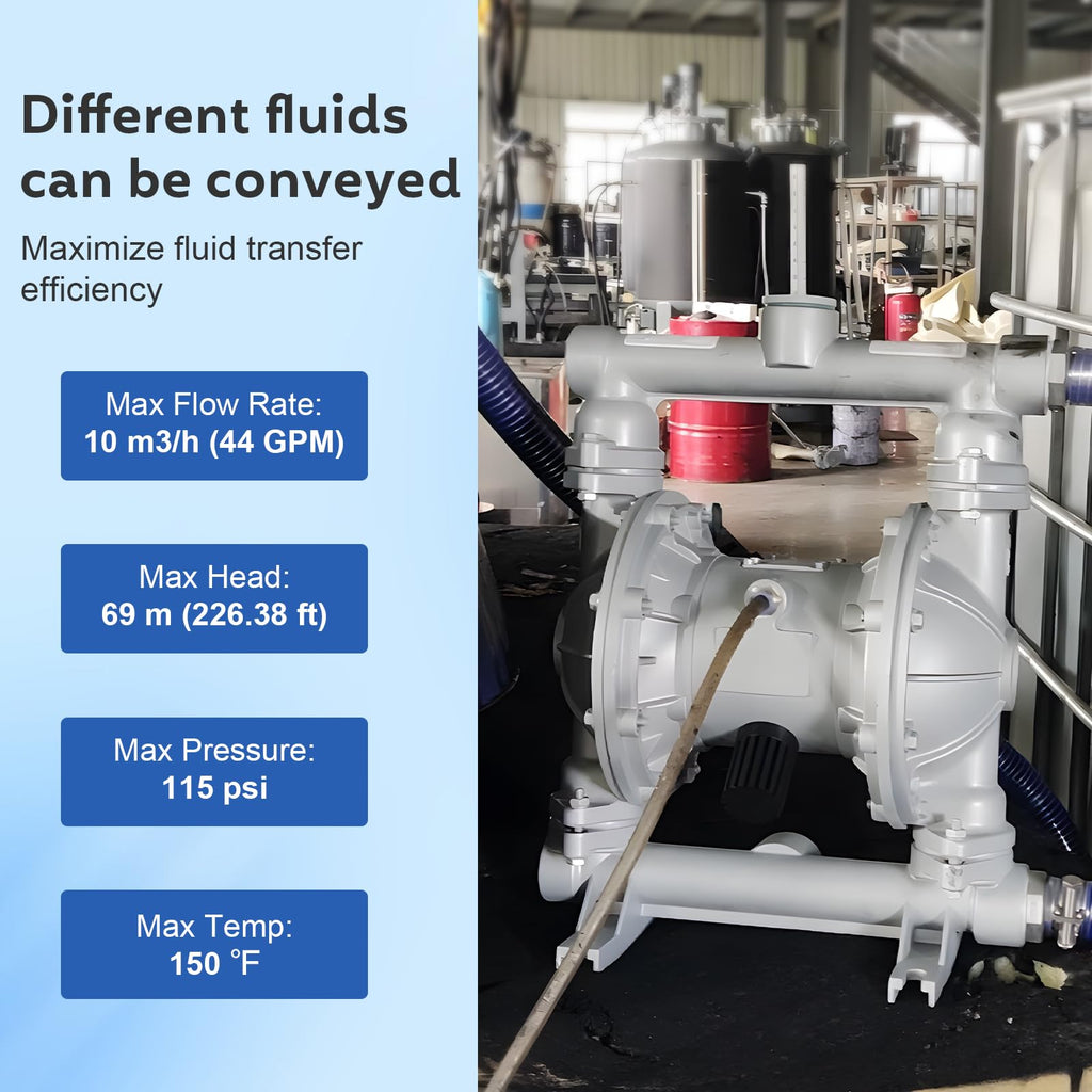 AODD Pump 1.5 Inch Air Diaphragm Pump Pneumatic Transfer Pump